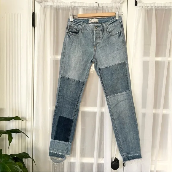 Free People Jax Patched Skinny Jeans Size 26 - Picture 9 of 12